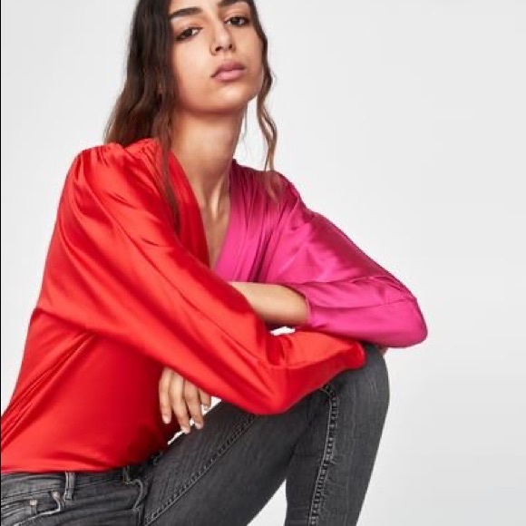 *24 HOUR SALE* The Sweetest Thing Red and Pink Colorblock Bodysuit - Picture 10 of 13